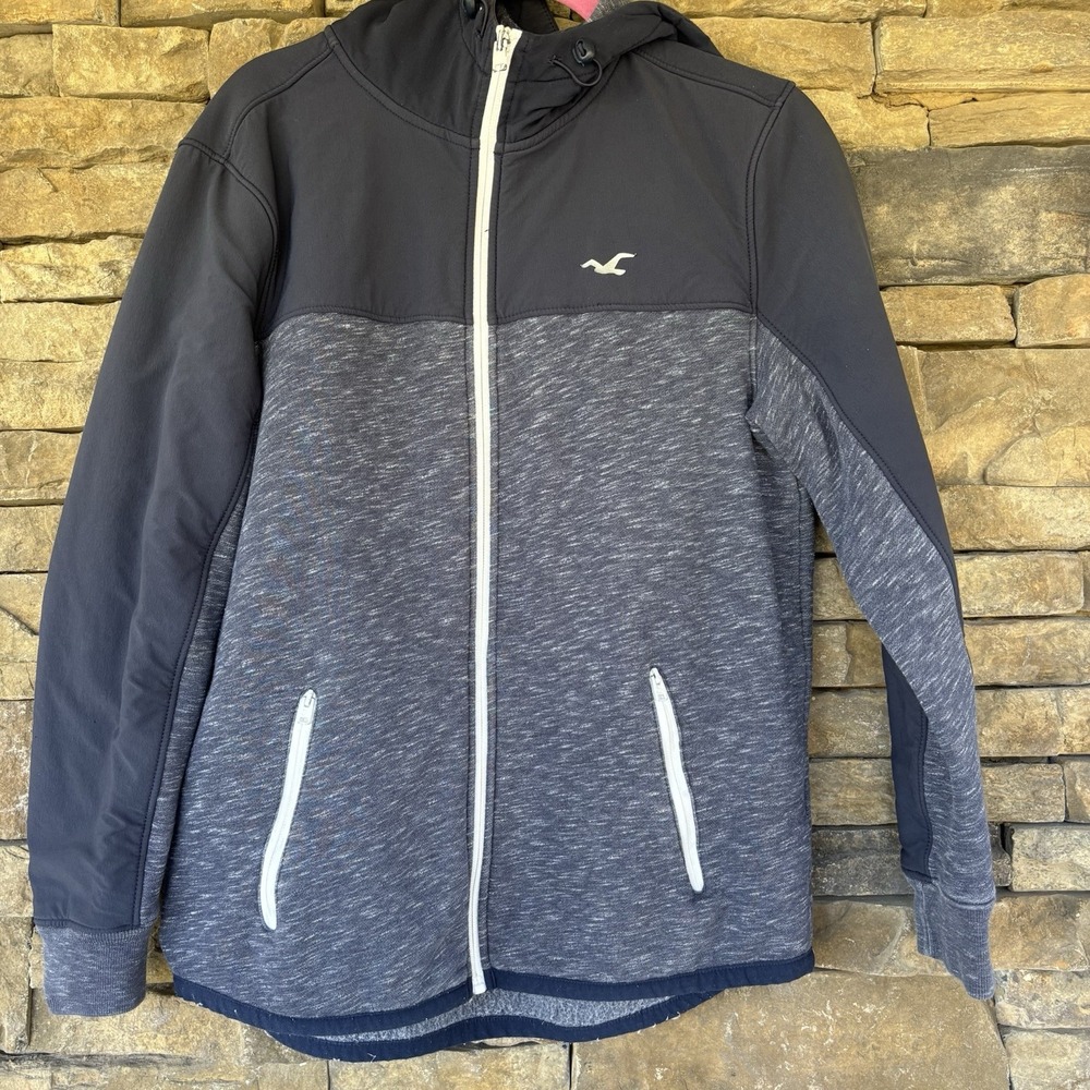 Hollister Mens Full Zip Hooded Zip Up Jacket Size S